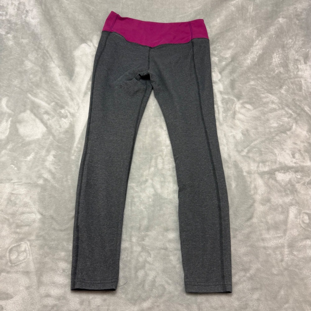 Nike Dri Fit Workout Yoga Pants Gray Pink Womens Size M - Picture 2 of 10